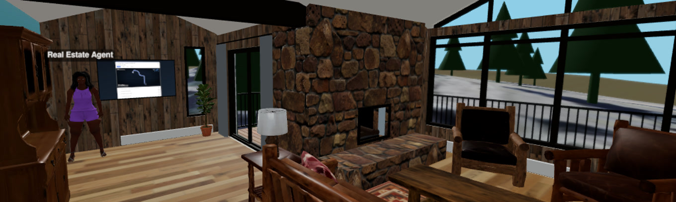 Great room, Rustic staging